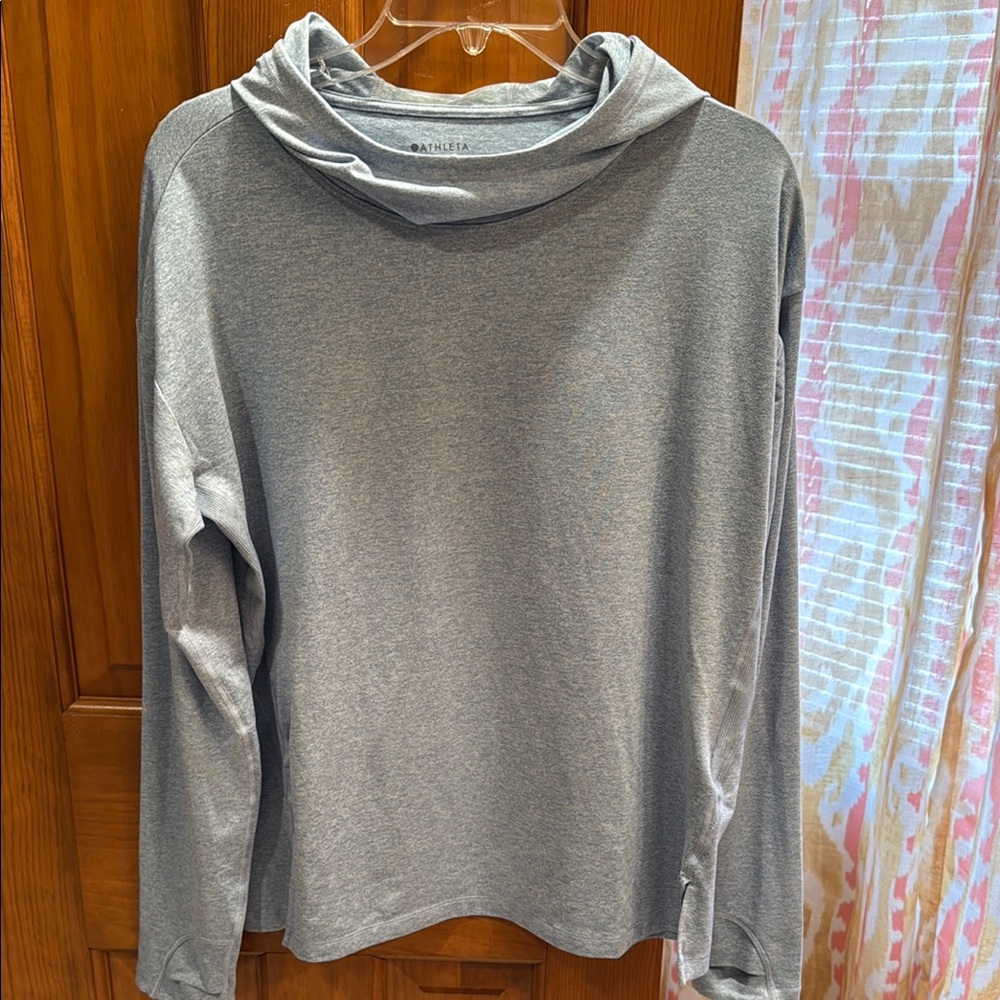 Athleta Heathered Blue Hoodie